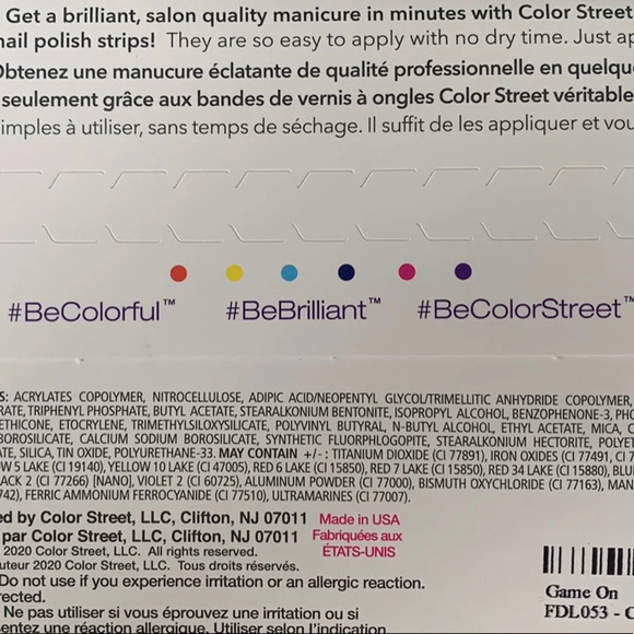 Brand new never opened Color Street “Game On” clear overlay nail polish … - Picture 3 of 3
